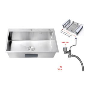Chậu Inox 1 hộc PR-6045KS (304)
