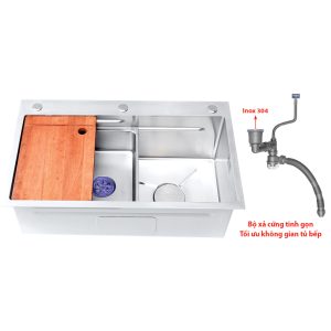 Chậu Inox 1 hộc PR-7846_1H (304)