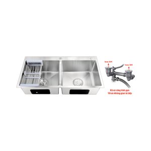 Chậu Inox 2 hộc không sơn PR-8245DKS (304)