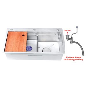 Chậu Inox 1 hộc PR-9046_1H (304)