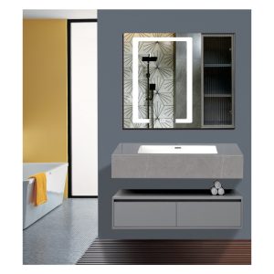 Tủ Lavabo bàn đá 1 tầng + tủ kéo PVC TLB 032-80